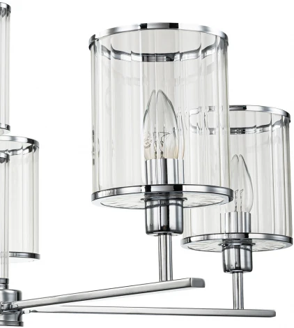 Потолочная люстра на штанге 13022/5R Chrome Indigo Dante V000411 (220V, круглые)