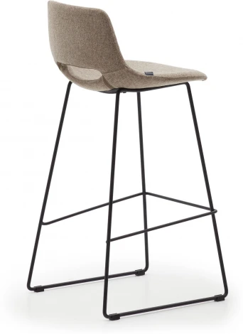 Zahara Барный стул коричневый с черными стальными ножками 76 см La Forma (ex Julia Grup) арт.148497