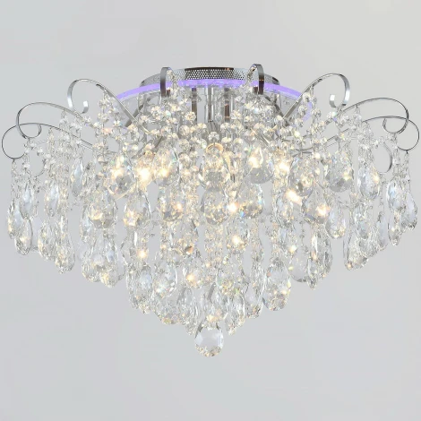 Потолочная люстра хрустальная Reluce 04021-0.3-07 CR+RGB (220V, пульт управления)
