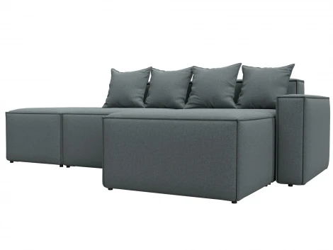 Диван угловой модульный Лига-063 угол правый (ДСП/Пластик/Рогожка/Серый) Лига Диванов 129785