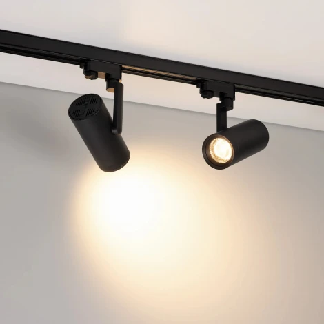 Трековый светильник светодиодный LGD-URANUS-4TR-R75-18W/25W Warm3500-MIX (BK, 20-50 deg, side holder, 230V) (Arlight, IP20 Металл) 055807