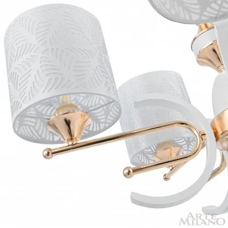 Подвесная люстра Arte Milano Florentia-2097 302097/6 Wh/Gd (220V, на цепи)