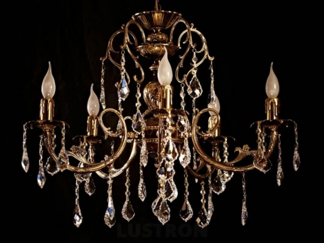 Подвесная люстра Brizzi 8888 8888/5 PB Leaf crystal