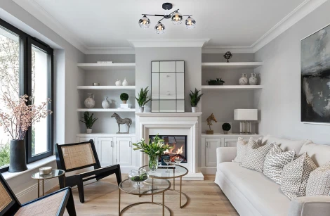 Люстра потолочная на штанге Carom 693/4P E27*60W Black/Chrome