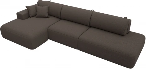 Диван угловой Лига-036 НПБ Модерн Лонг левый угол Лига Диванов (Рогожка) арт.124694L