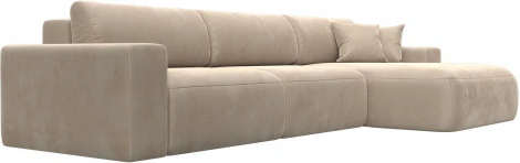 Диван угловой Лига-036 НПБ Классик Лонг правый угол (Бежевый/Велюр) Лига Диванов арт.121390