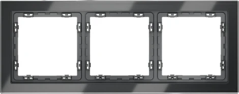 Рамка на 3 поста (графит, стекло) Voltum S70 VLS110307