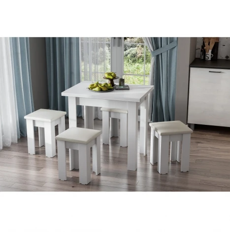 Стол обеденный Арника раскладной СО 3, белый