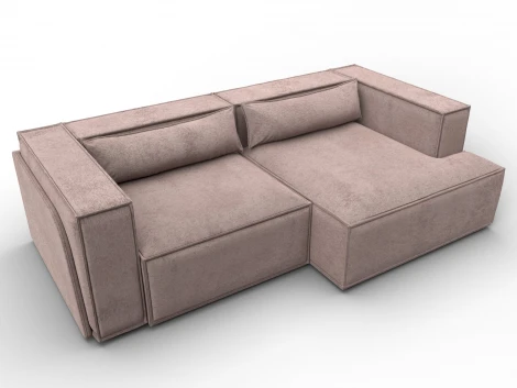 Диван угловой Лига-061 угол правый (ДСП,Брус,Фанера,Велюр/Бежевый) Лига Диванов 131150