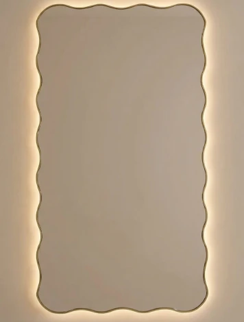 Фантазия (Fancy) XL LED Золото Зеркало в полный рост в раме с подсветкой Art-Zerkalo SM190LGL 13967