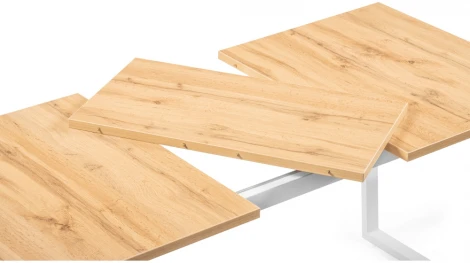 Стол раскладной Notta Лота Лофт 120 25 мм дуб вотан / белый матовый 489670