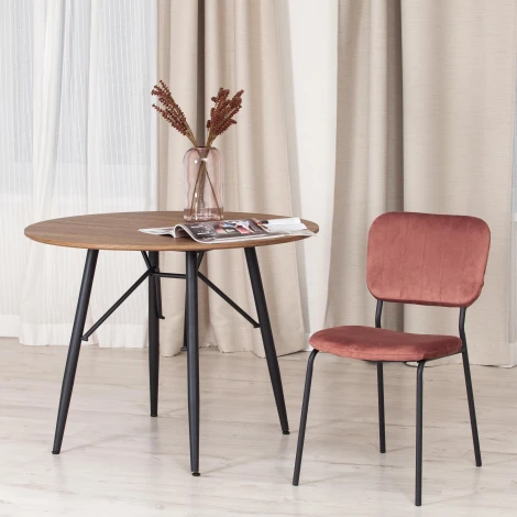 Обеденный стул Tetchair CAROL (Металл,Вельвет/Черный)