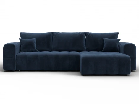Диван угловой Лига-110 НПБ угол универсальный (ДВП,ДСП,ЛДСП,Брус,Фанера,Велюр/Синий) Лига Диванов 136539