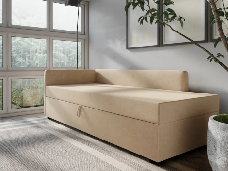 Диван-кровать Arsko Велес Угол левый велюр бежевый