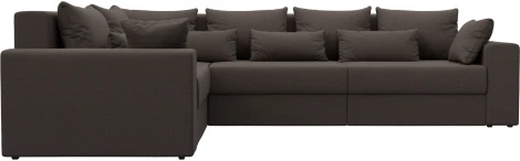 Диван угловой Майами Long левый угол (Коричневый/Рогожка) Лига Диванов арт.122906L