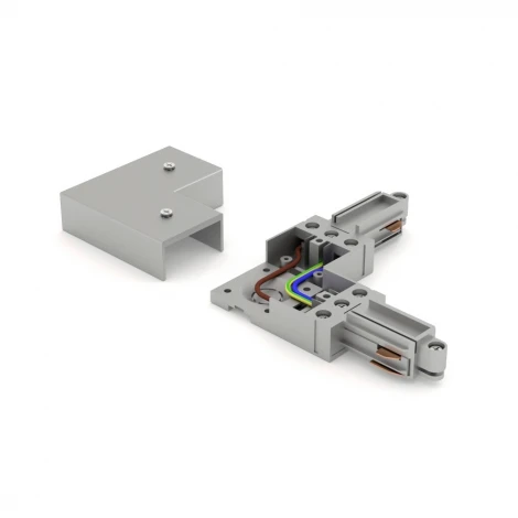 Соединитель-коннектор угловой для трека Silver RAUMBERG KTK1LSv (220V)