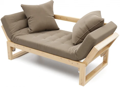 Кушетка Arsko Амбер сосна бежевый велюр