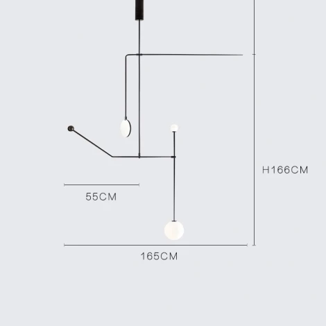 Люстра на штанге Lines ImperiumLoft Lines-08 (140823-26) (220V, шарики)