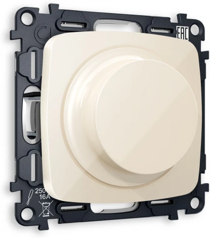 Комплект механизма Ambrella Volt светорегулятора универсального поворотно-нажимного OMEGA MO305510 Бежевый глянец 25-600W/LED 5-300W QUANT