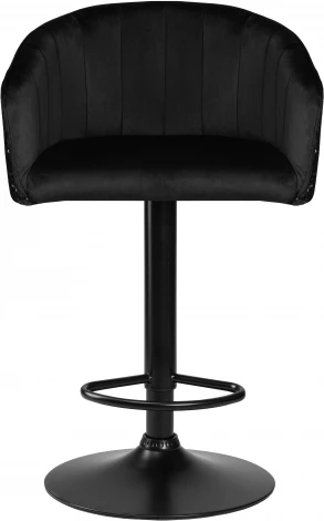 Стул барный DOBRIN DARCY BLACK SHINY (черный велюр с черно-золотыми пайетками) 5025_BlackBase_Shiny-LM SHINY, цвет сиденья черный пайетками, основания