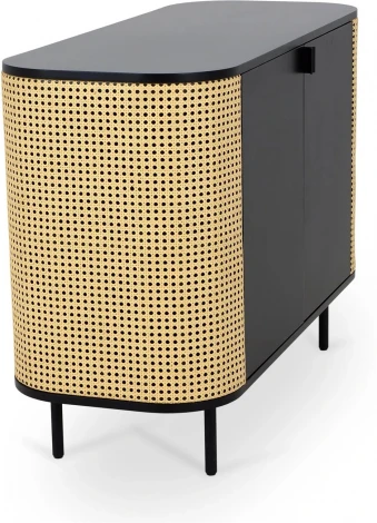 Сервант Male ОГОГО (арт.729914), (МДФ,ЛДСП,Ротанг/Бежевый,Черный)