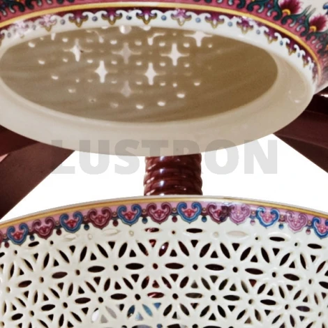 Потолочная люстра N-Light 6248 6248-6+3 красное дерево