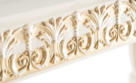 Стол деревянный Woodville Морнит 220(320)х110 слоновая кость / золото