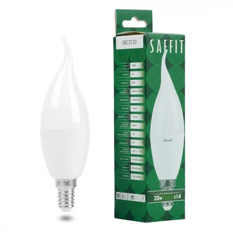 Лампа светодиодная Saffit SBC3720 55275 Свеча на ветру E14 20W 230V 4000K