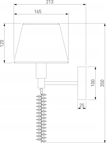 Бра Eurosvet Charuel 60148/1 матовое золото (220V)
