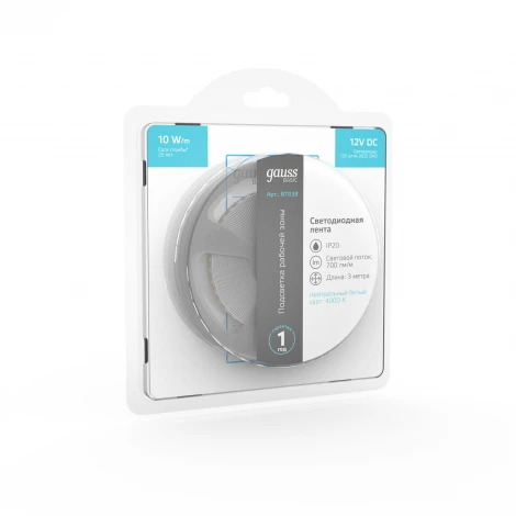 Светодиодная лента 12В 3м Gauss BT038