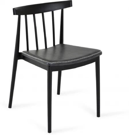 Обеденный стул Morris ОГОГО Обстановочка! (Пластик,Экокожа/Темно-серый) арт.926827