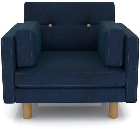 Кресло Arsko Ингвар синий велюр