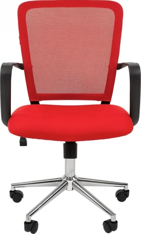 Компьютерное кресло CHAIRMAN 698 хром (Металл,Пластик,Ткань,Сетка/Красный)