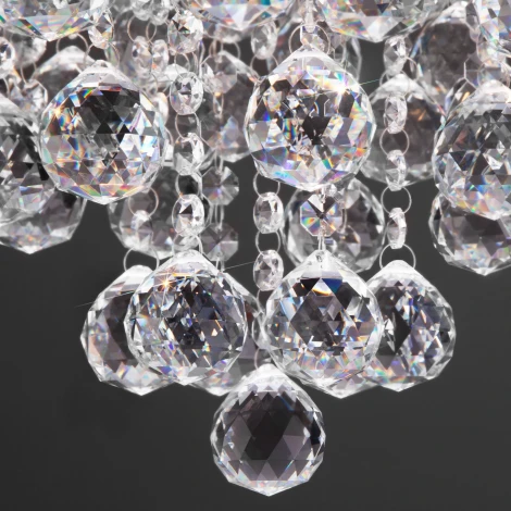 Потолочная люстра Eurosvet Ostiniya 3299/9 хром / прозрачный хрусталь