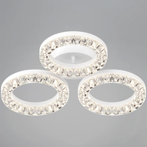 Потолочная люстра светодиодная на штанге с пультом регулировкой цветовой температуры, яркости и ночным режимом Reluce 09847-0.3-03A WH