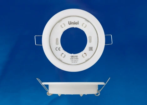 Встраиваемый точечный светильник Uniel GX53/H2 WHITE 10 PROM (220V, круглые)