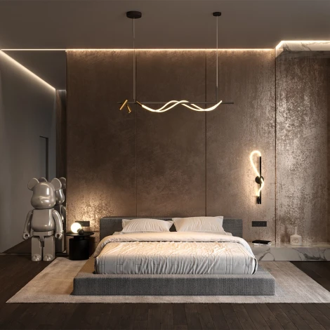 Подвесной светильник с гибким неоном Tau MOD166PL-L30GB3K Maytoni (LED, 220V, на тросе)