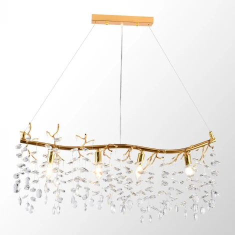 Подвесная люстра Lussole Presidio LSP-6014 (220V, хрусталь, на тросе)