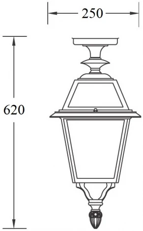 Потолочный светильник уличный Oasis Light FARO-FROST L 91105fLA Bl (220V, IP44)