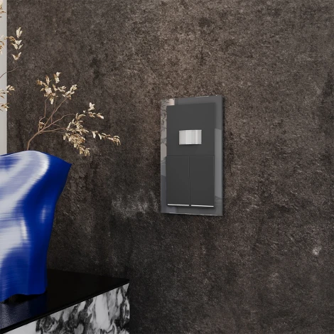 Рамка на 2 поста (графит, стекло) Voltum S70 VLS110207