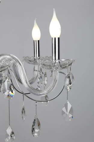 Подвесная люстра Omnilux Valledoria OML-70203-06 (220V, подвески, на цепи, подсвечник, свеча)