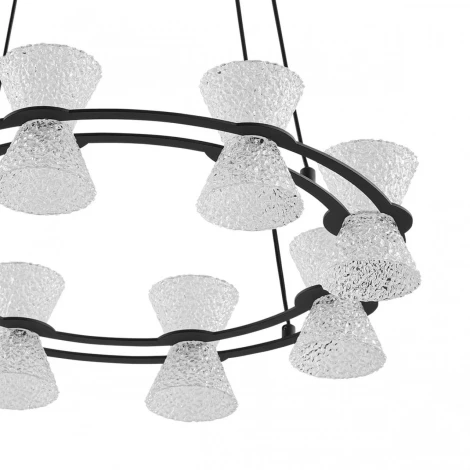 Люстра подвесная Lumion Vinora 8341/28L черный/прозрачный металл/акрил LED 28W 3000K 220V