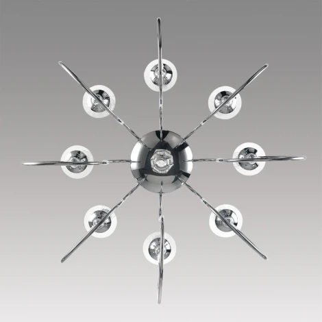 Подвесная люстра Lumion Laoka 8032/8 хром, металл/хрусталь Е14 8*40W 220V (подвески, на цепи, подсвечник, свеча)