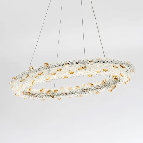 Подвесной светильник светодиодный хрустальный с пультом с регулировкой цветовой температуры и яркости Modelux MODESTYLE MS.5006.750 GD