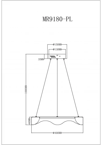 Подвесной светодиодный светильник MyFar Diona MR9180-PL (регулировка яркости, 220V, пульт управления, на проводе, круглые)