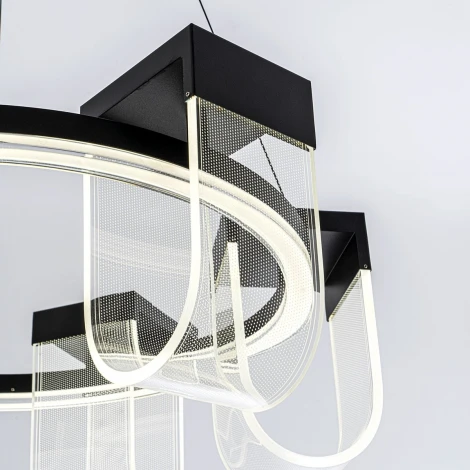 Подвесной светильник светодиодный с пультом с регулировкой цветовой температуры LED4U LED4U L7707-600 BK