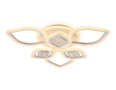 Потолочная люстра Ambrella Acrylica Ice FA282 (регулировка яркости, LED, 220V, пульт управления, управление смартфоном, умный дом - PC.Lamper, цветы)