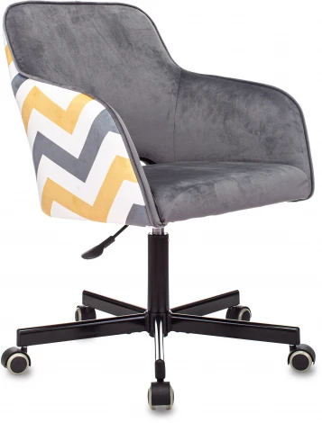 Кресло Бюрократ CH-380M серая жемчужина Italia 26 зигзаг крестовина металл