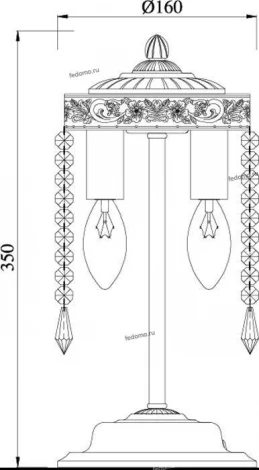 Интерьерная настольная лампа Maytoni Palace DIA890-TL-02-G