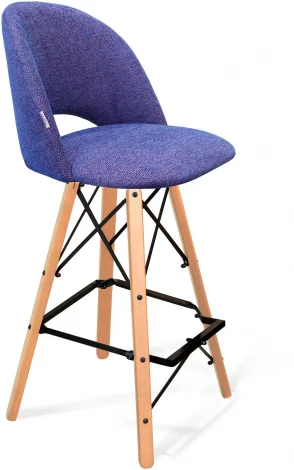 Стул барный SHT-ST34/S80 синий мираж/прозрачный лак/чёрный Sheffilton 7192503202